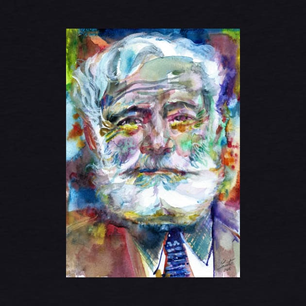 ERNEST HEMINGWAY watercolor portrait .2 by lautir